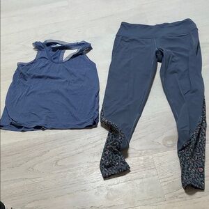 Victoria's Secret Blue and Gray Leggings Set